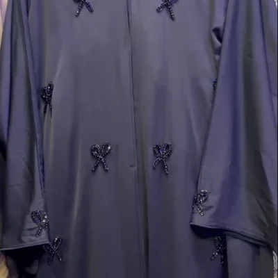 Beaded Bow Abaya