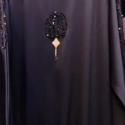 Black Beaded Handwork Abaya