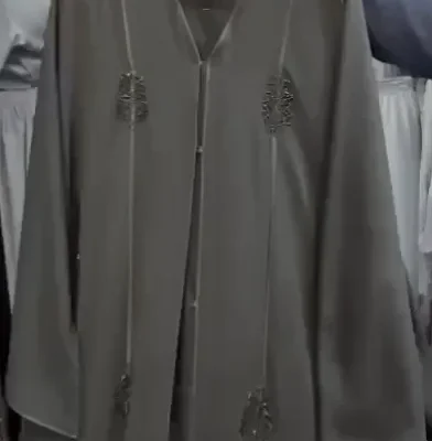 Black Piping Handwork Abaya