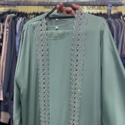 Box Lace Shrug Abaya