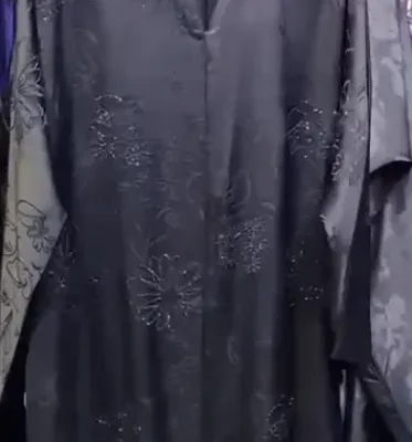 Diamond Printed Material Abaya