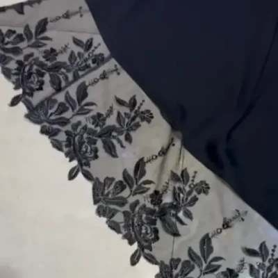 Laser Cut Flower Abaya
