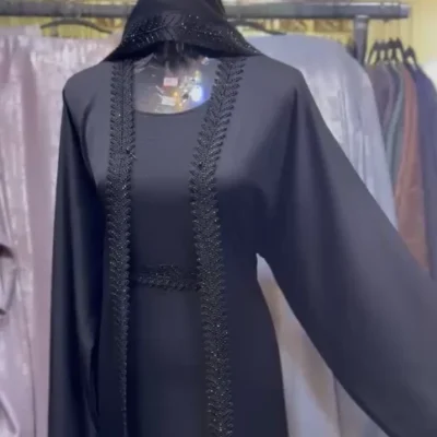 Leaf Lace Shrug Abaya