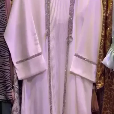 Pleated Arabic Shrug Abaya