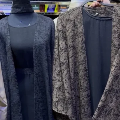 Printed Designer Shrug Abaya