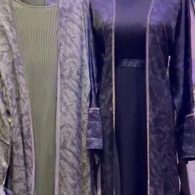 Printed Shrug Pleated Shrug Abaya