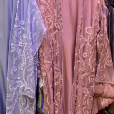 Royal Nett Embroidery Shrug Abaya