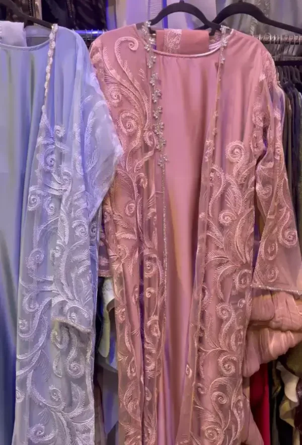 Royal Nett Embroidery Shrug Abaya