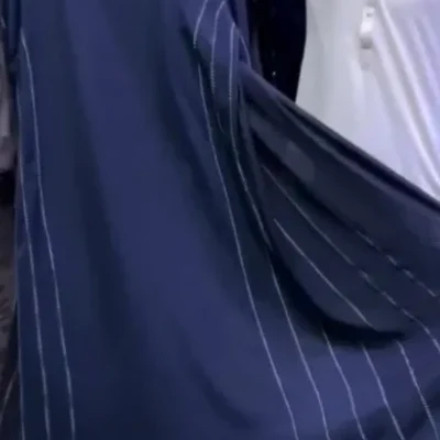 Sided Parallel Embroidery Diamond Abaya