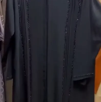 Beaded Diamond Pleated Abaya