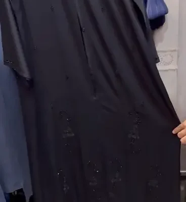 Bottom Flower Beaded Abaya