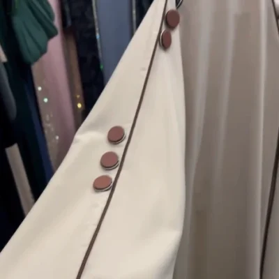 Button Piping Slit Abaya