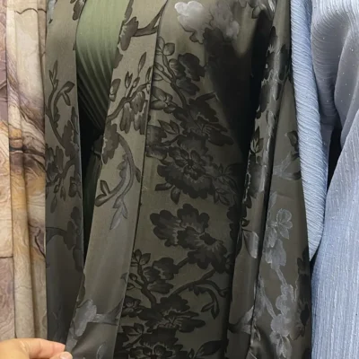 Coat Style Shrug Printed Abaya