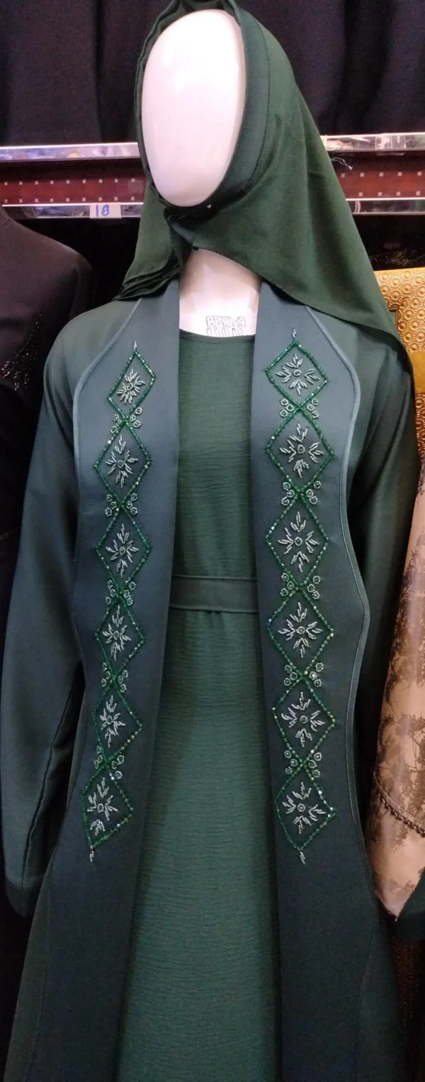 Cross Designer Beaded Coat Shrug Abaya