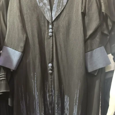 Coat Printed Button Abaya