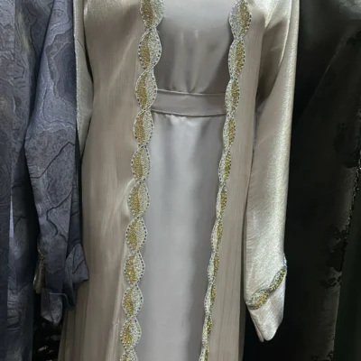 Double Beaded Lace Shrug Abaya