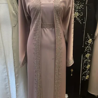 Double Diamond Loaded Shrug Abaya