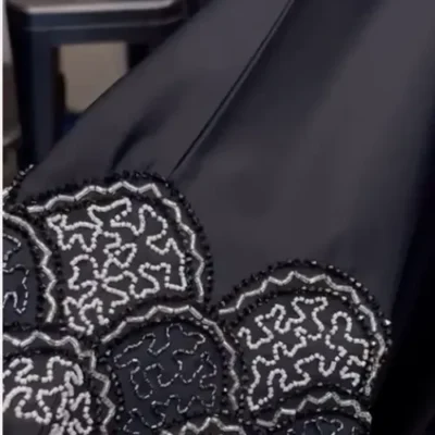 Double Shaded Beaded Handwork Designer Abaya