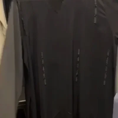 Double Sided Strips Designer Abaya