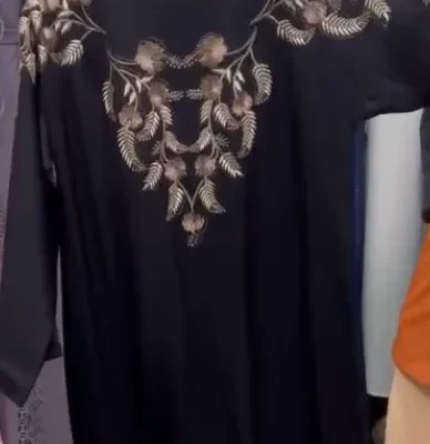 Embroidery Diamond Work Abaya