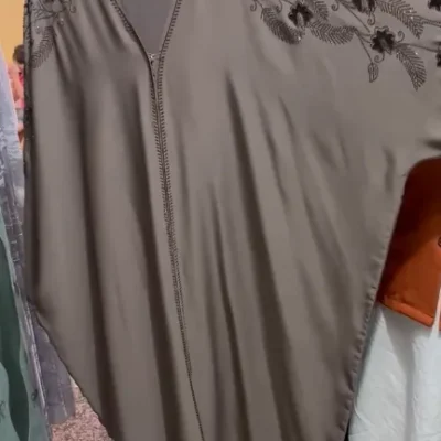 Flower Leaf Diamond Kaftan Abaya