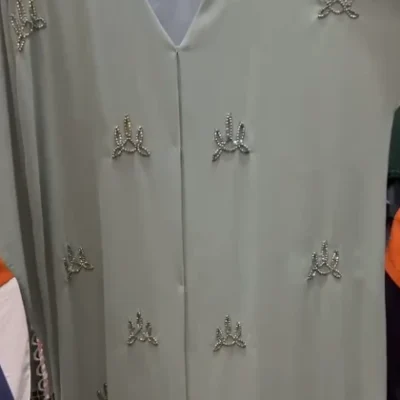 Fur Sleeves Handwork Abaya