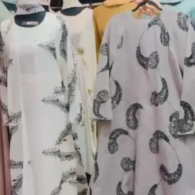Leaf Designer Shrug Abaya