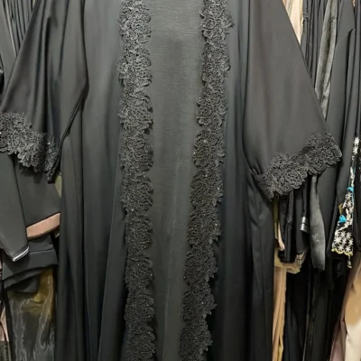 Heavy Diamond Lace Shrug Abaya