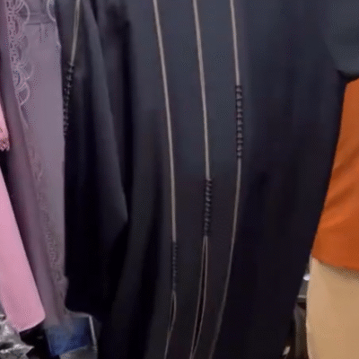 Mini Beaded Piping Abaya