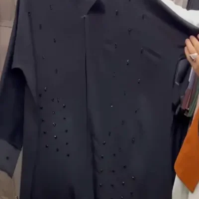 Patchy Beaded Designer Abaya