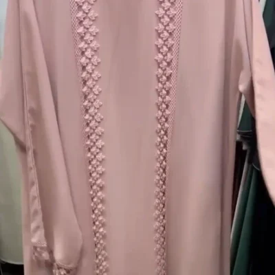 Double Leaf Lace Abaya