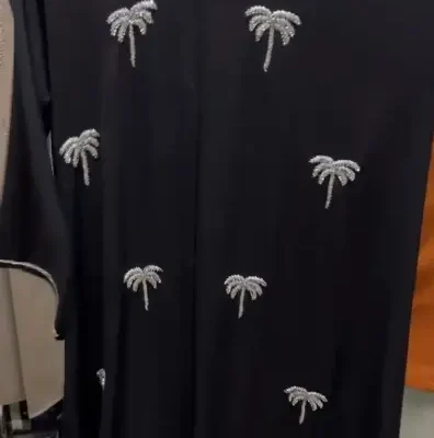 Palm Beaded Designer Abaya