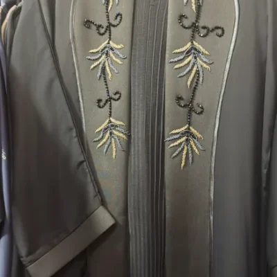 Pleated Coat Handwork Abaya