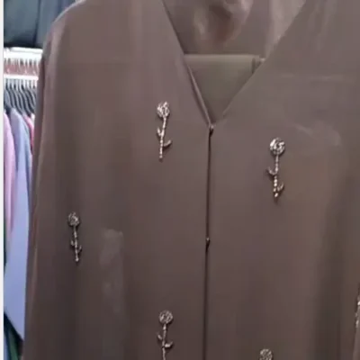Rose Beaded Designer Abaya