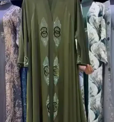 Shaded Diamond Ring Abaya
