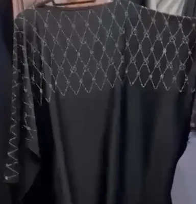 Upper Diamond Cross Designer Abaya