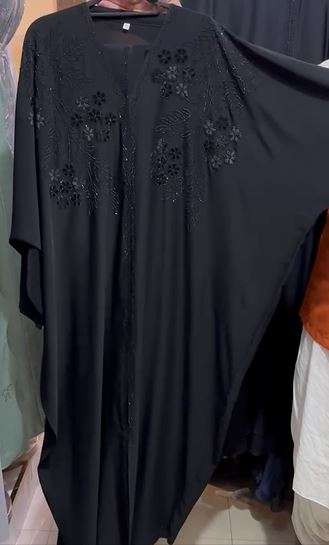 Front Flower Designer Kaftan Abaya - Image 2