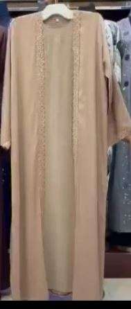 Black Diamond Lace Shrug Abaya - Image 6