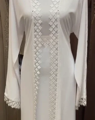 White Lace Shrug Abaya