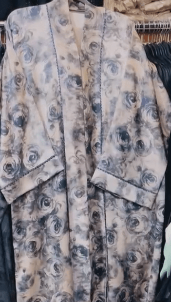 Flower Printed Abaya - Image 2