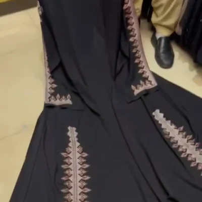 Ancient Design Embroidery Abaya