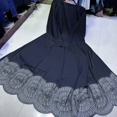 Bottom Laser Web Designer Abaya