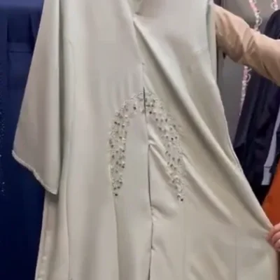 Multi Color Work Abaya