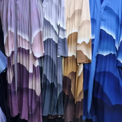 Ombre Shaded Pleated Abaya