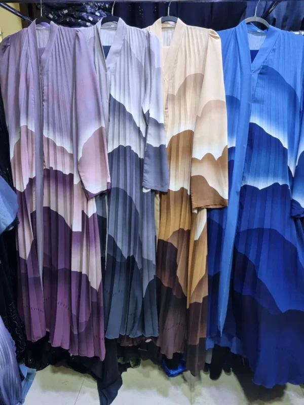 Ombre Shaded Pleated Abaya
