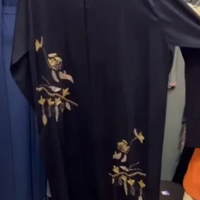 Random Flower Beaded Designer Abaya