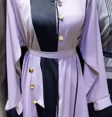 The New Double Shaded Button Abaya