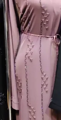 Tricone Beaded Designer Abaya
