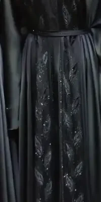 Velvet Leaf Silk Frok Abaya