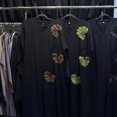 Big Organza Flower Handwork Abaya